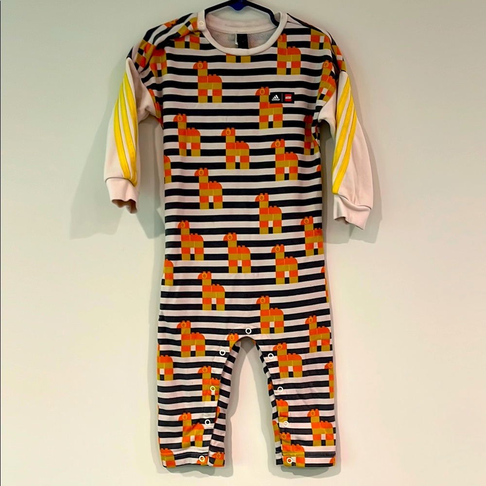 Lego Striped‎ Romper with Yellow and Orange Accents